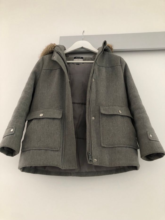 Manteau fille 12 ans gris kiabi parka caban hiver - photo numéro 4