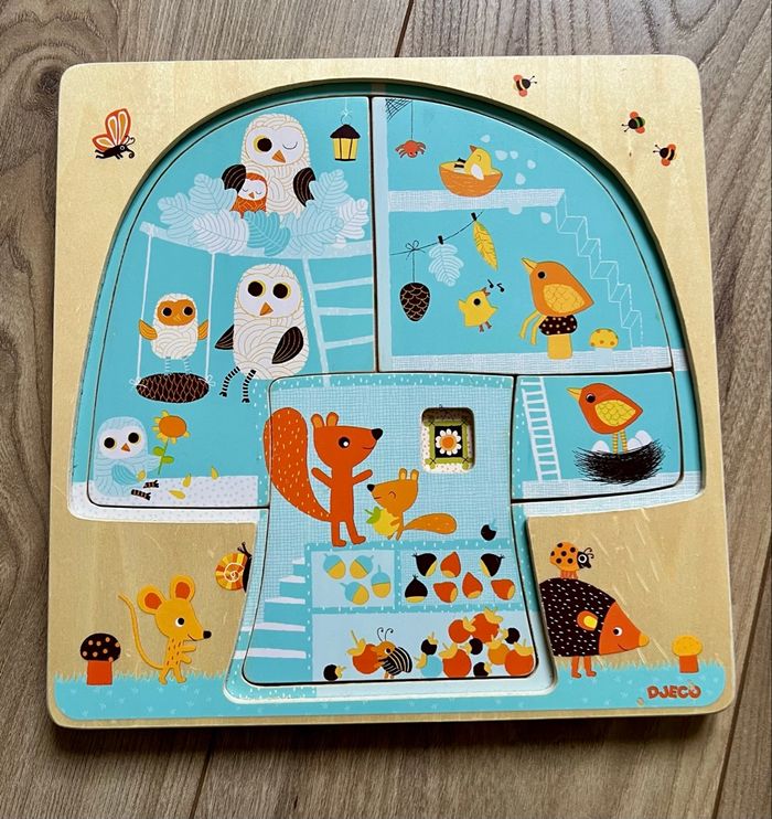 Puzzle évolutif 3 niveaux, cabane dans les arbres - Djeco - photo numéro 5