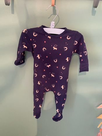 Pyjama bleu licornes 3 mois