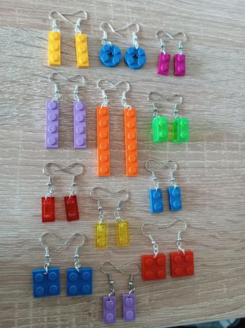 Boucles d'oreille Lego originales insolite