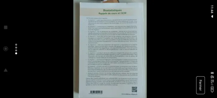 Livre de biostatistique Guillaume Bastia Jérémy Riou u4 pass médecine Angers - photo numéro 4