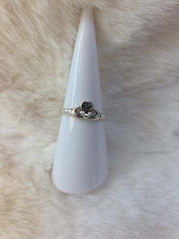 Bague en acier inoxydable argenté