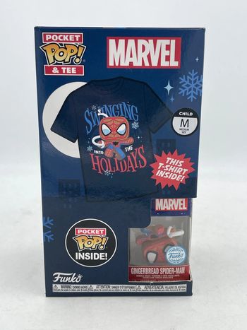 Coffret T-Shirts Taille M + Figurine Funko Pop Marvel Spider-Man neuf