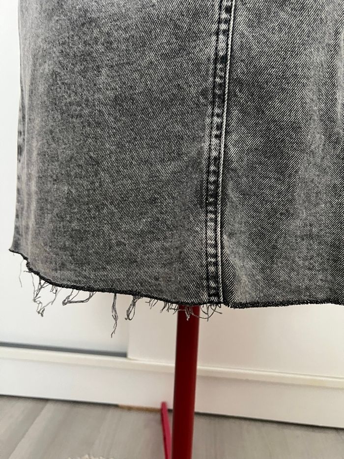 Jupe en jean droite gris Camaïeu - photo numéro 3