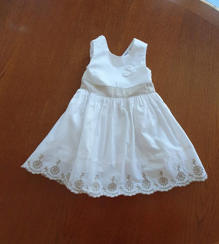 Robe sans manche en coton avec jupon