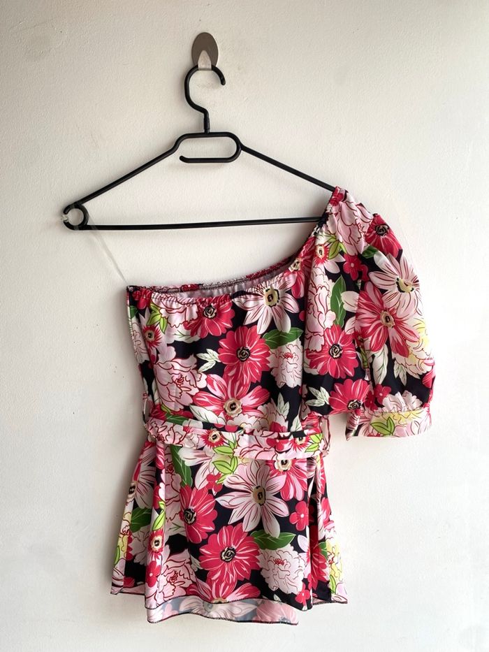 Top péplum à fleurs La modeuse - photo numéro 2