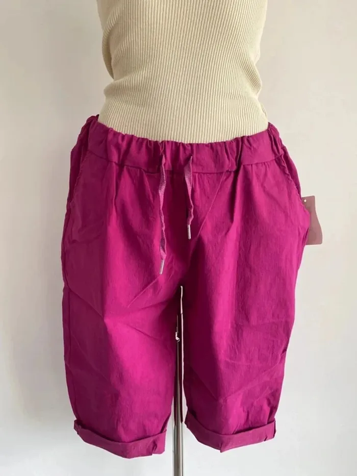 Pantacourt femme mauve curvy TU