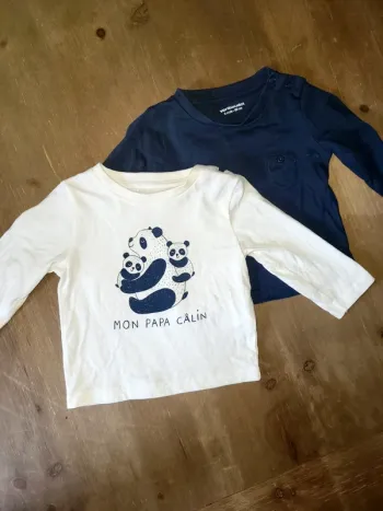 Lot 2 tee-shirt Verbaudet 3 mois