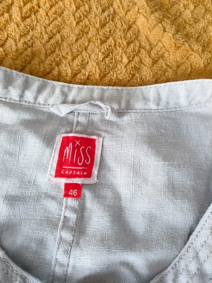 Veste en lin beige miss captain - photo numéro 2