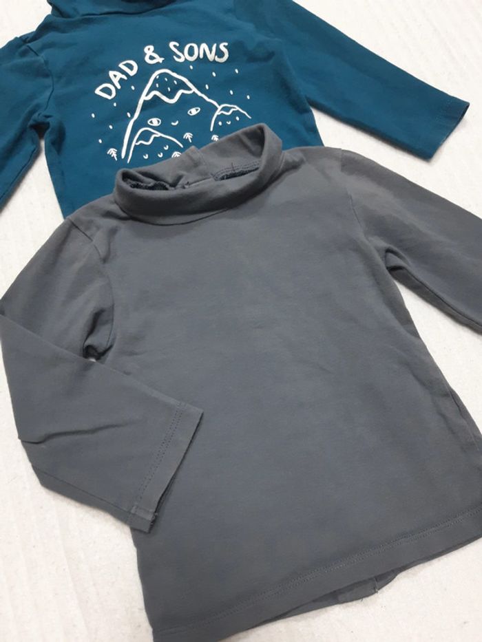 Lot de 2 sous pull col roulé 9 mois Kiabi - photo numéro 2