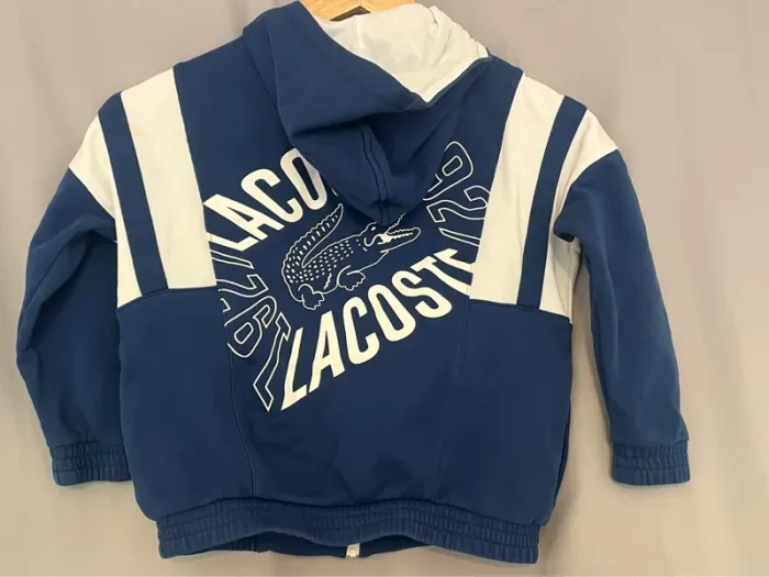 gilet lacoste bleu et blanc - photo numéro 5