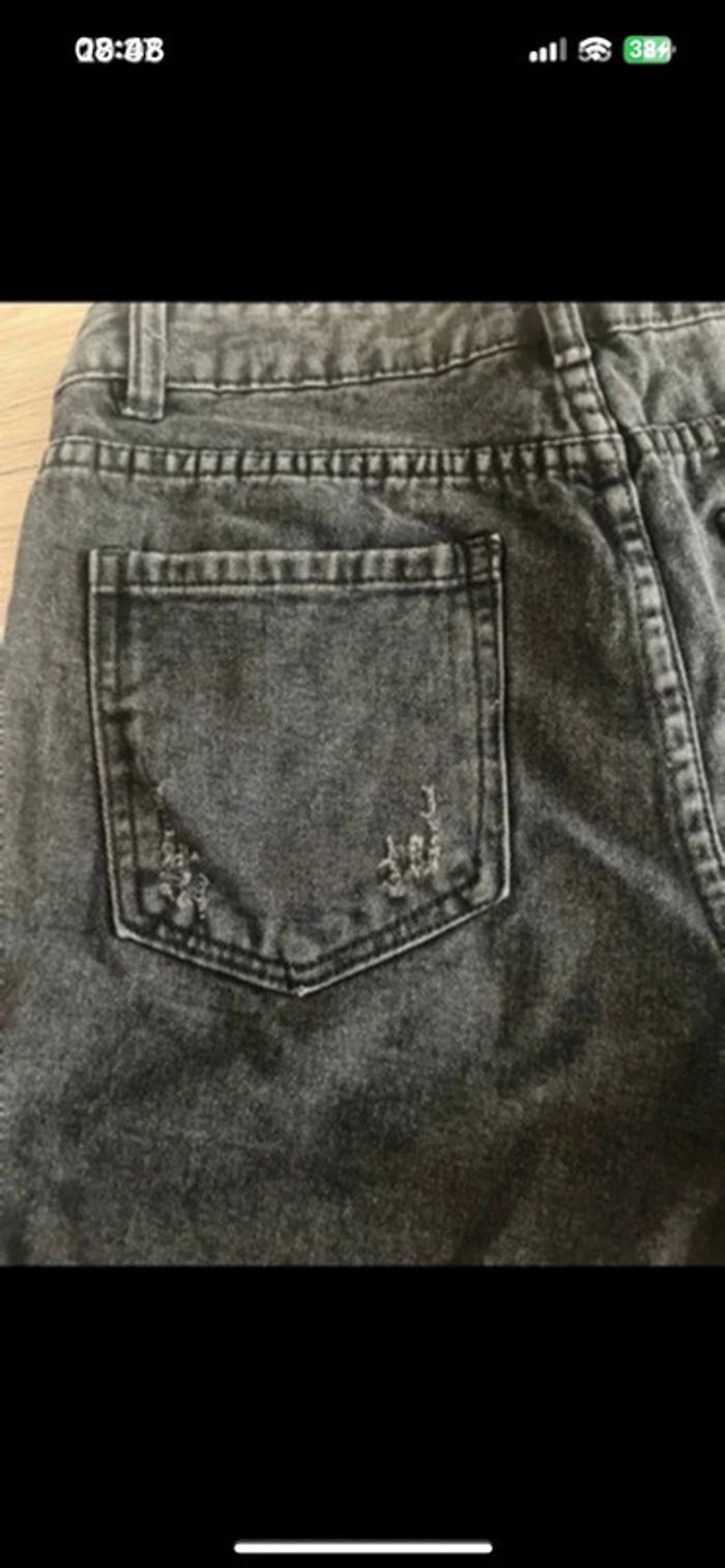 Short en jean noir Taille L - photo numéro 8