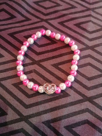 Bracelet coeur/Mickey et perles