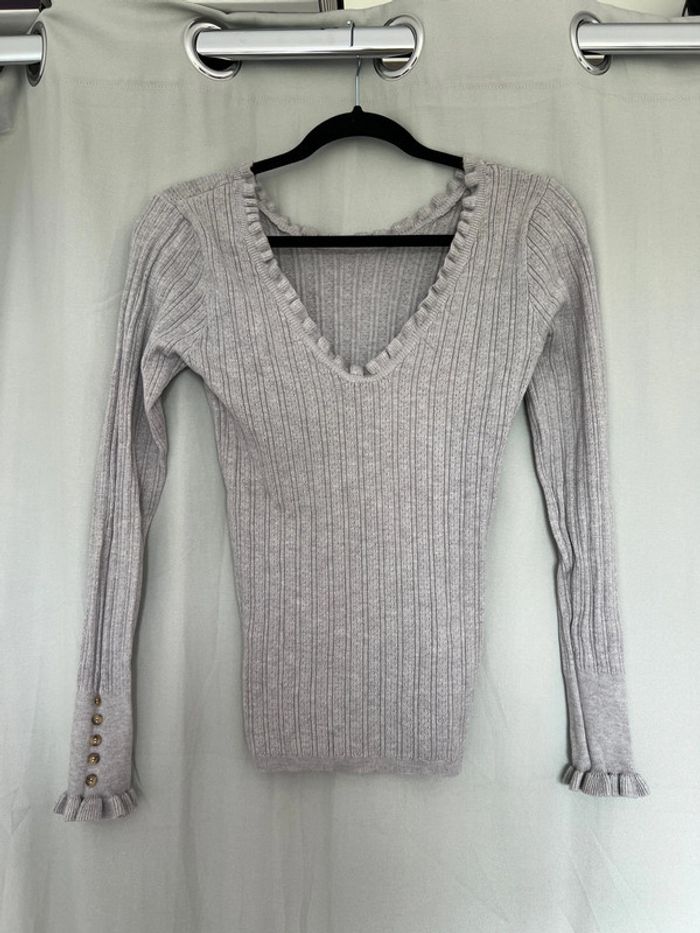 Pull gris - photo numéro 5