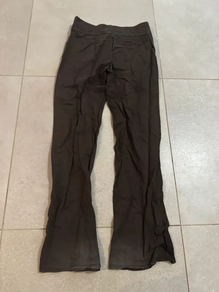 Pantalon marron Camaieu, taille 36, très bon état, 39x102cm - photo numéro 3