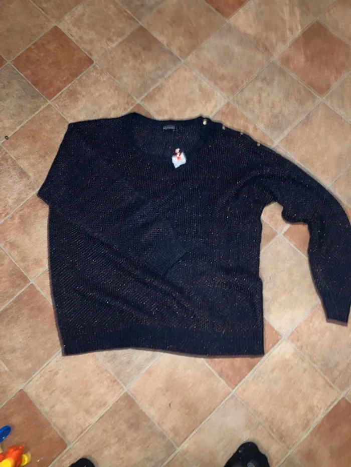 Pulls bleu pailleté @ - photo numéro 2