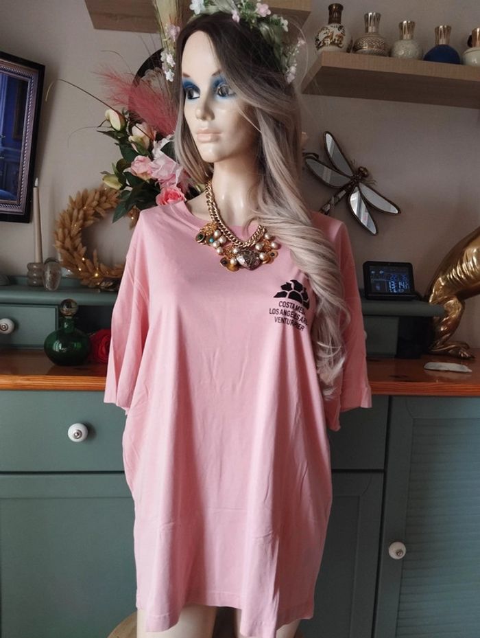 🥥Tee-Shirt Unisexe Rose Pastel H&M Taille XL🥥 - photo numéro 15