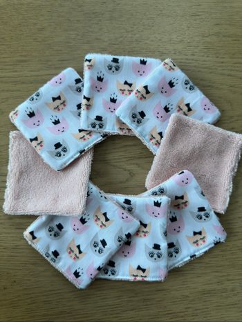 Lingettes lavables en coton et éponge bambou lot de 8
