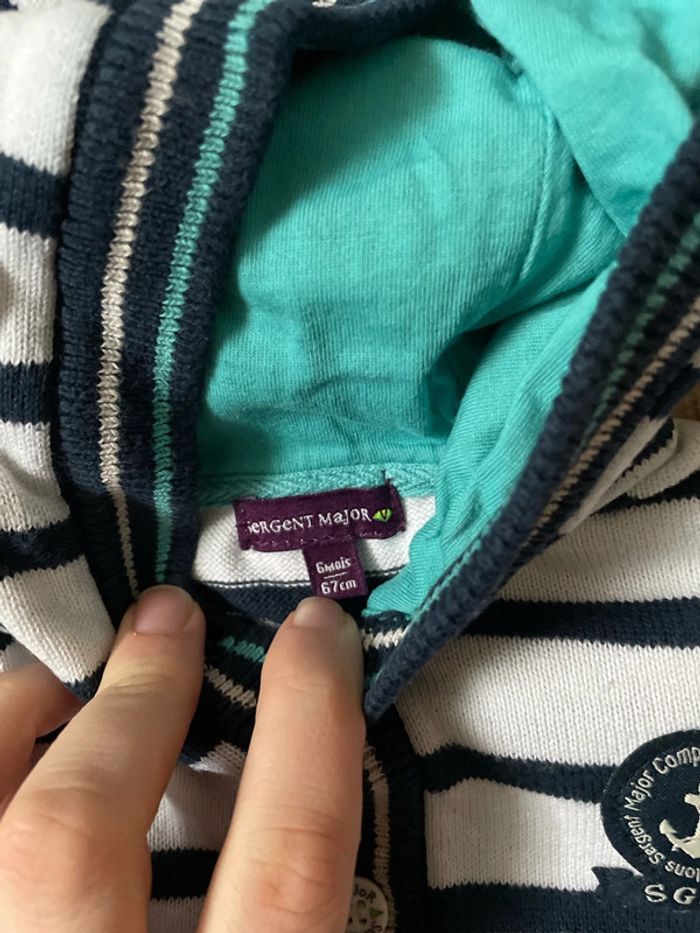 2 gilets à capuche 6 mois sergent major - photo numéro 5