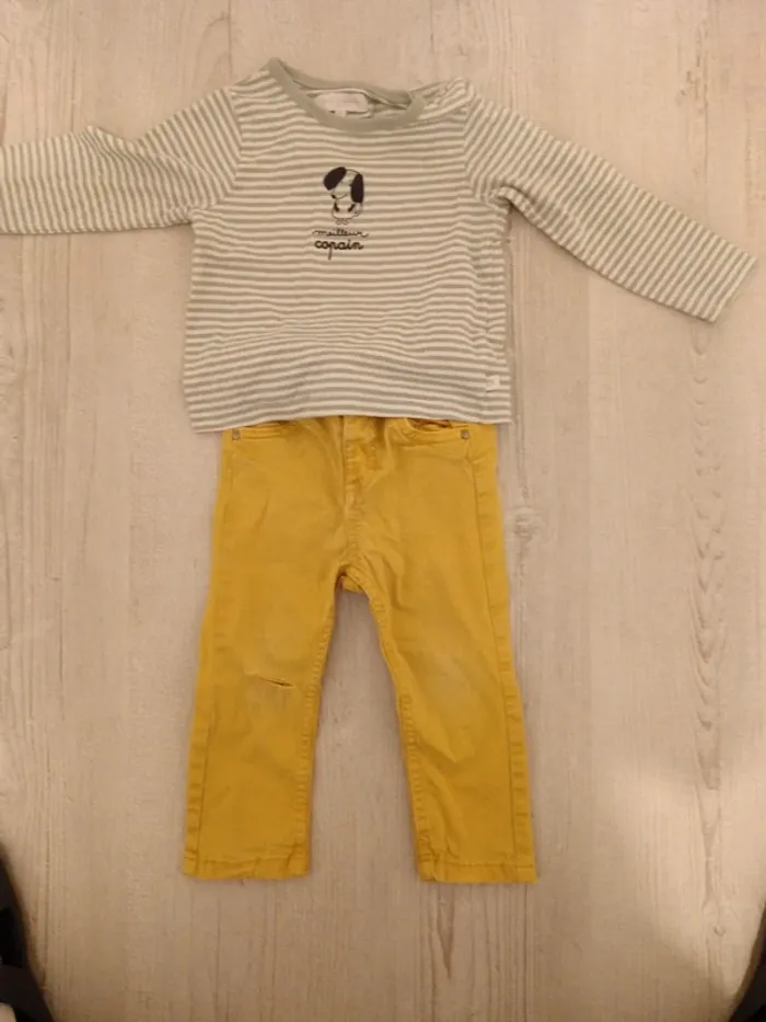 Lot jean Tshirt a manches longues
