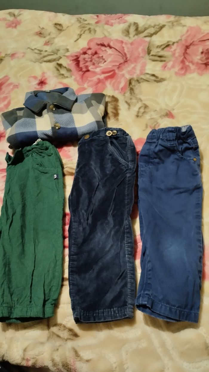 Lot de pantalon s garçon 18mois - photo numéro 2