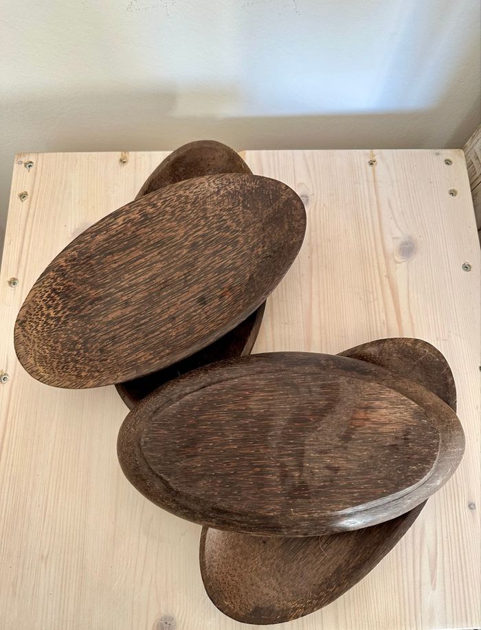 Lot de 4 assiettes ovales en coco - photo numéro 8
