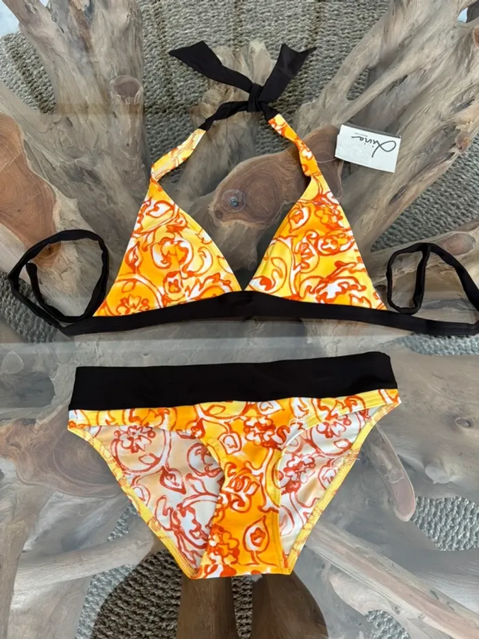 Maillot de bain 2 pièces pièces Livia orange