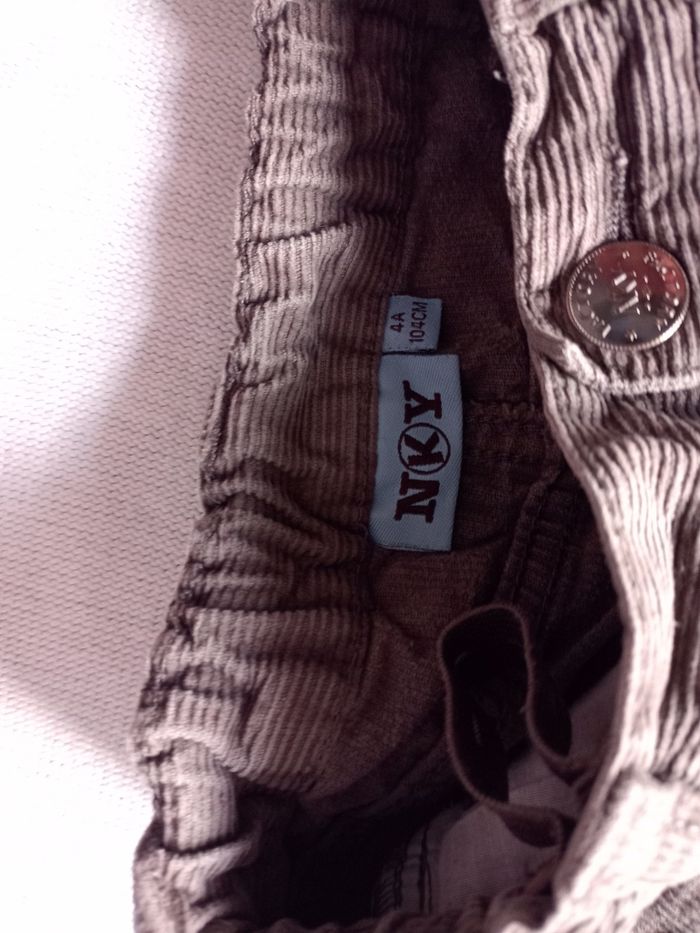 Pantalon velours marron garçon 4 ans NKY - photo numéro 3