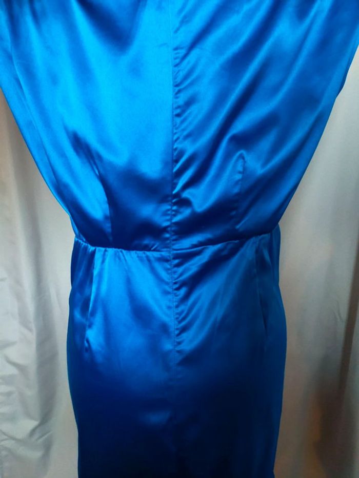 Robe satinée bleue – Glamaker – Taille L - photo numéro 11