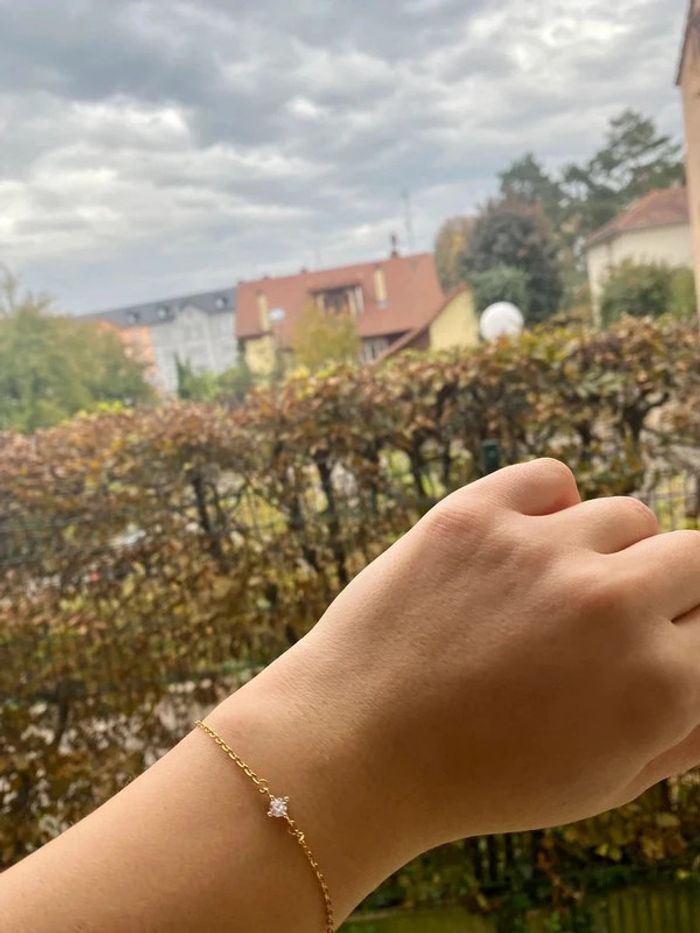Sublime bracelet minimaliste en acier inoxydable diamant Zircon 💎 - photo numéro 2