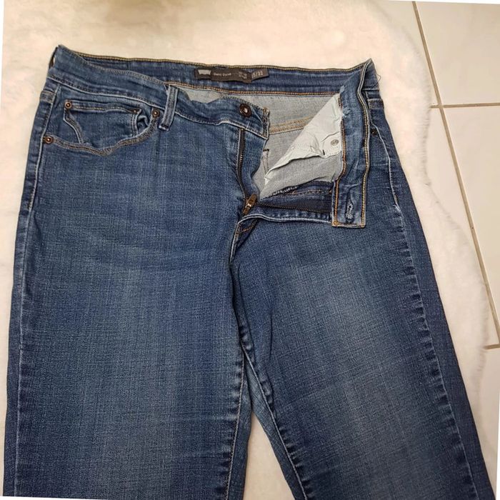 Jean Levi's Demi Curve Mid Rise Straight Bleu - photo numéro 4