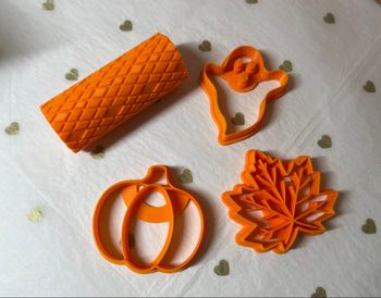 🍁 Mini kit automne – Emporte-pièces et rouleau texturé pour pâte à modeler (sans pâte)