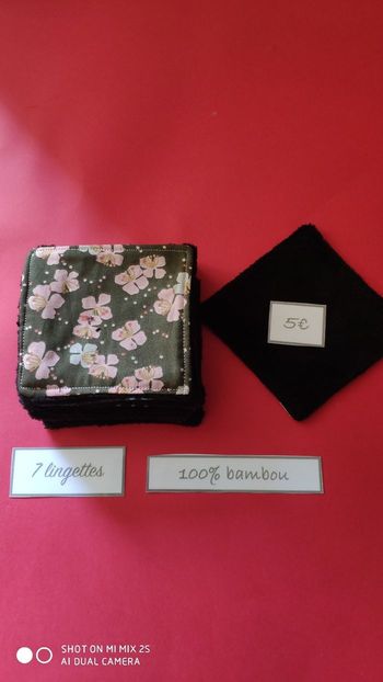 7 lingettes lavables, neuf