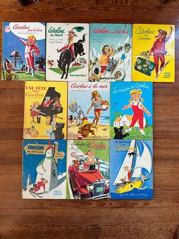 Pierre Probst BE - Lot de 10 Grands Albums Hachette Caroline livres anciens éditions originales