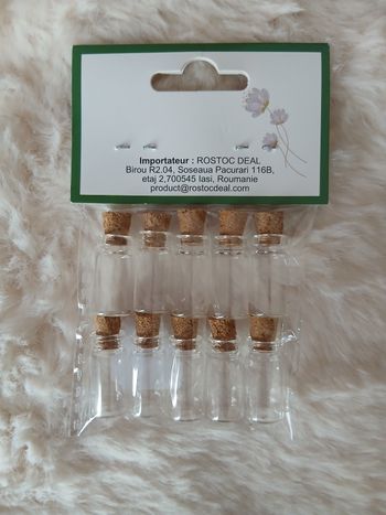 Paquet de 10 mîni Flacons en verre