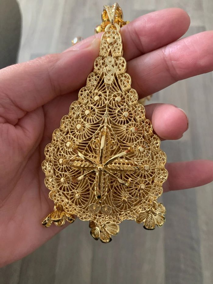 Collier traditionnelle algérien SKHAB doré - photo numéro 6