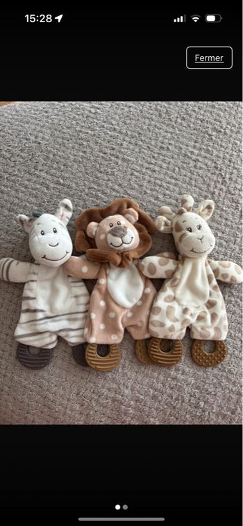 Lot 3 peluches
