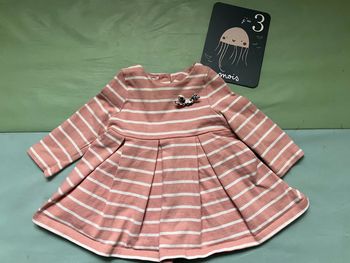 Robe rose rayé Sergent major 3 mois