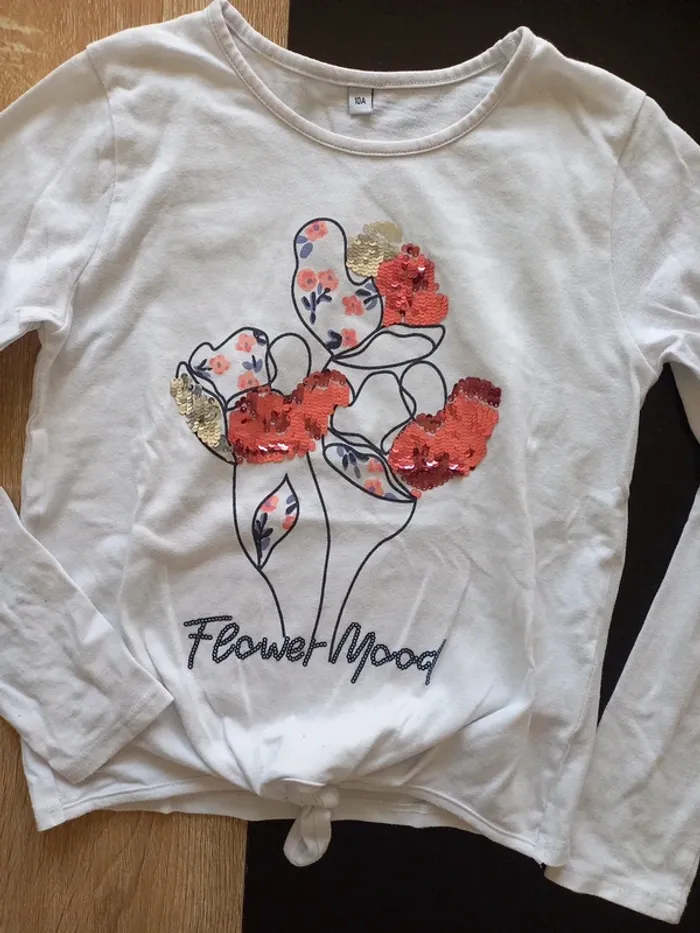 Pull blanc fille 10 ans - photo numéro 3