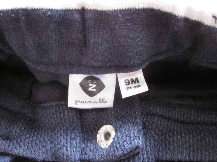 Pantalon de jogging bleu marine 9 mois - photo numéro 3