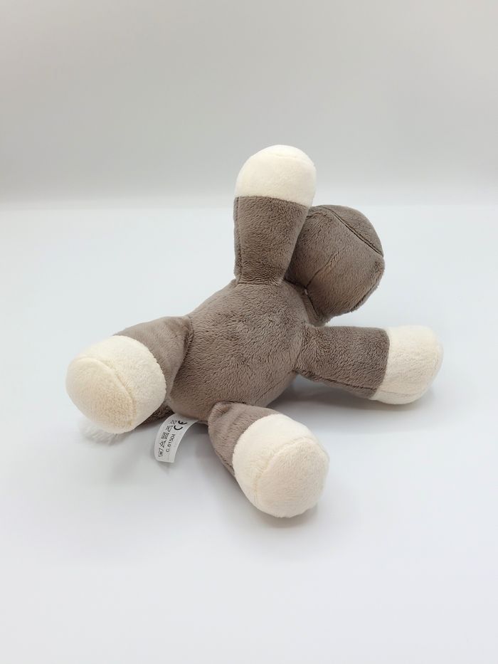 Peluche doudou hippopotame gris blanc ZEEMAN environ 25 cm - photo numéro 3