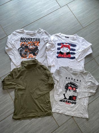 Lot 4 t-shirts manches longues 5 ans