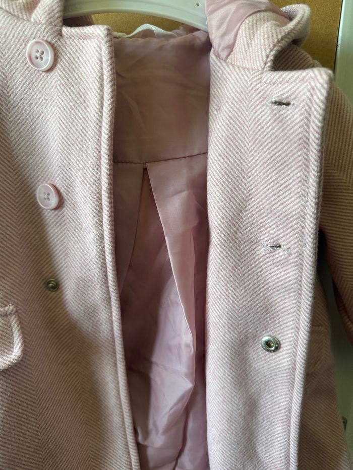 Manteau rose fille avec capuche - photo numéro 4