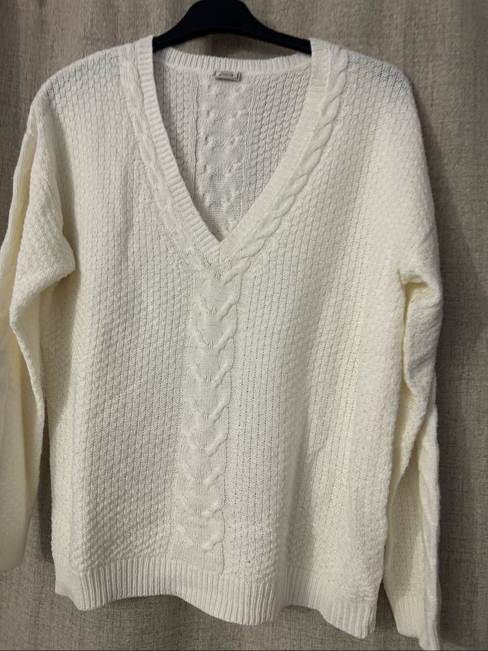 Pull Cole V blanc - photo numéro 9