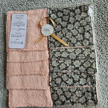 10 lingettes lavables 12x12 cm 