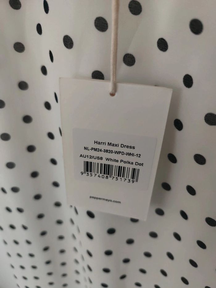 Robe grande peppermayo polka dot à pois blanche dos nu - photo numéro 4