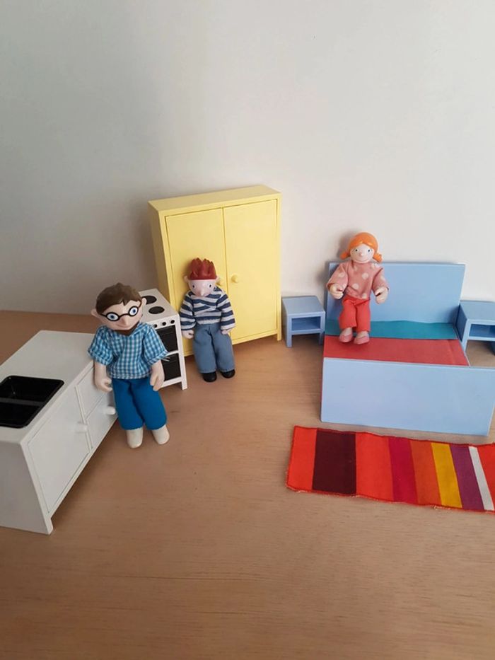 Mobilier cuisine et chambre pour maison de poupée Ikea - photo numéro 2