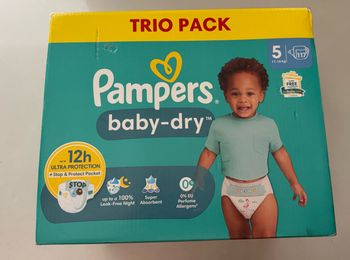 117 couches Pampers baby dry taille 5