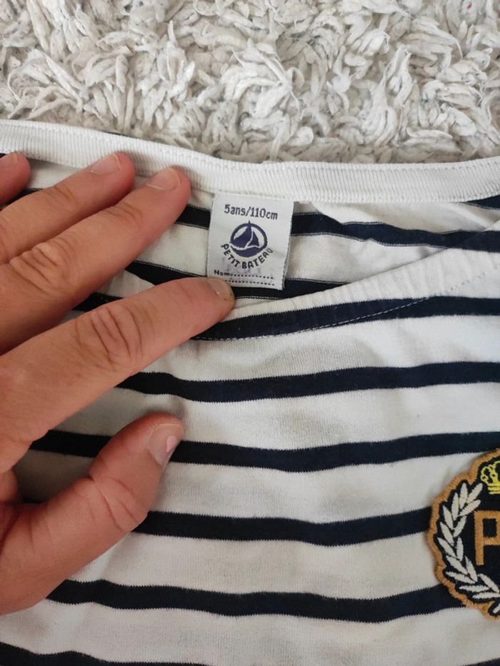 T shirt manches longues petit bateau - photo numéro 3