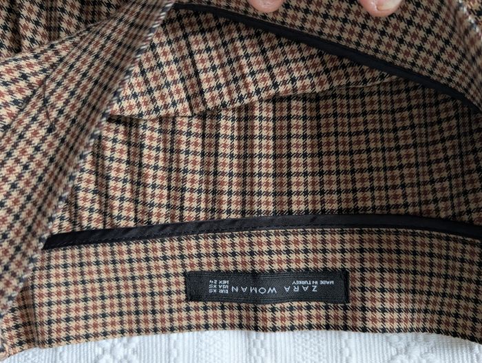 Jupe longue Zara taille 34 bruns carreaux - photo numéro 8